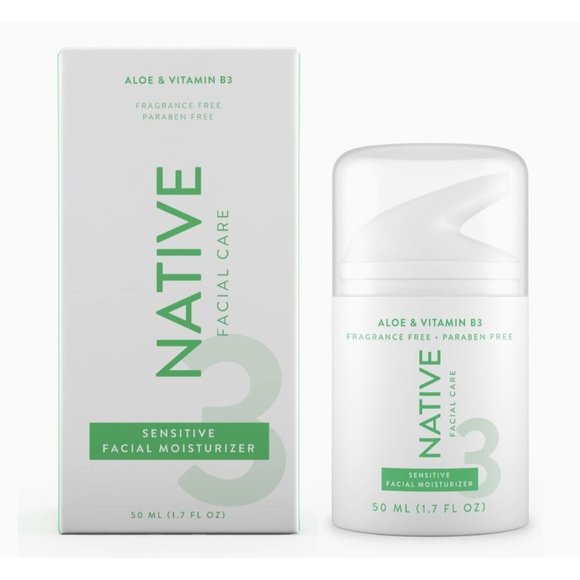 Native Other - Native Aloe & Vitamin B3 Sensitive Facial‎ Moisturizer - 1.7 fl oz New In Box
